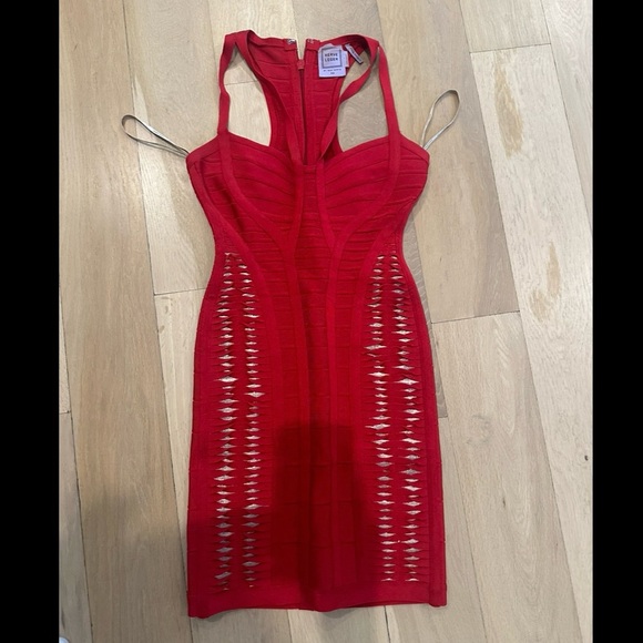 Herve Leger by Max Azaria bodycon mini dress - Picture 1 of 1